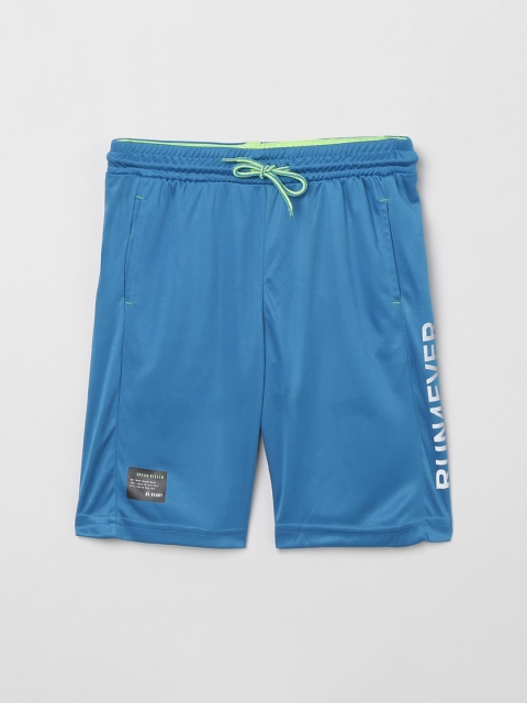 

max Boys Blue Solid Regular Fit Regular Shorts