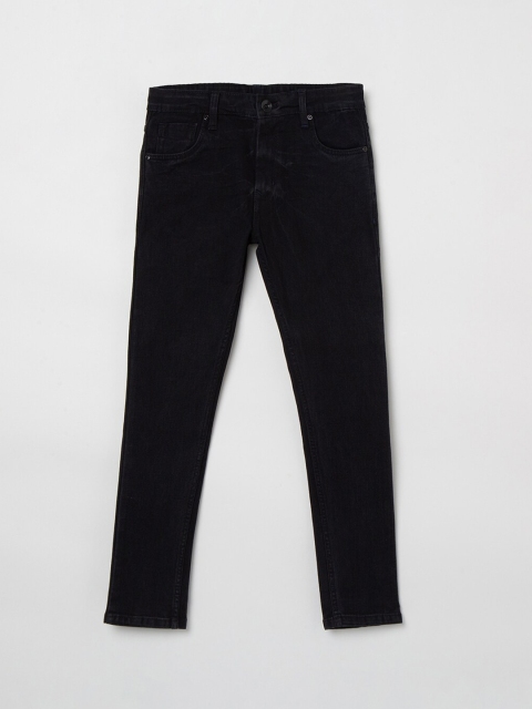 

max Boys Black Regular Fit Mid-Rise Clean Look Stretchable Jeans