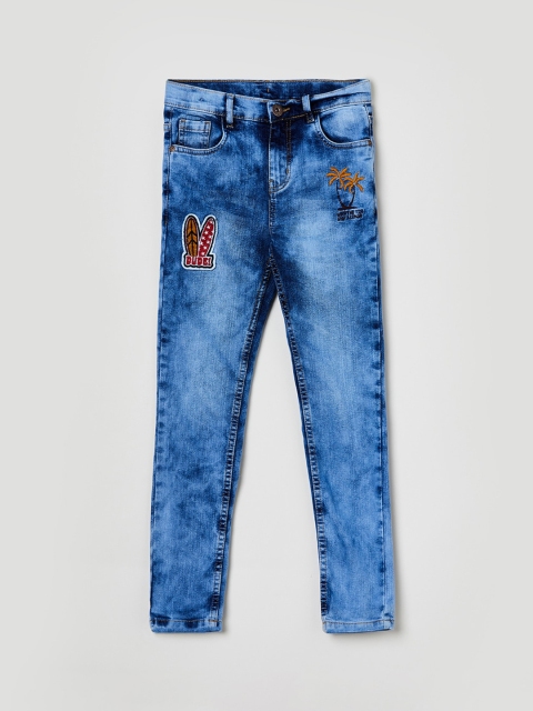 

max Boys Blue Slim Fit Mid-Rise Clean Look Jeans