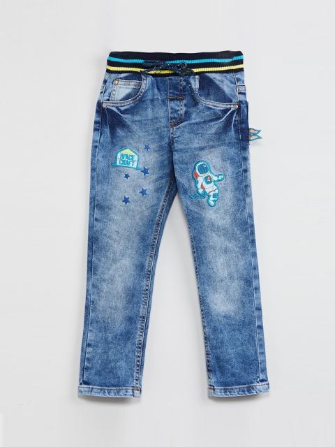 max Boys Blue Slim Fit Mid-Rise Clean Look Stretchable Jeans