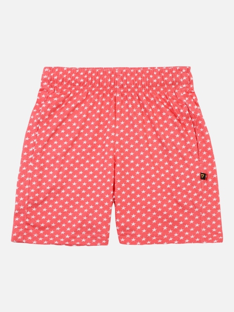 

PROTEENS Girls Pink Printed Slim Fit Regular Shorts