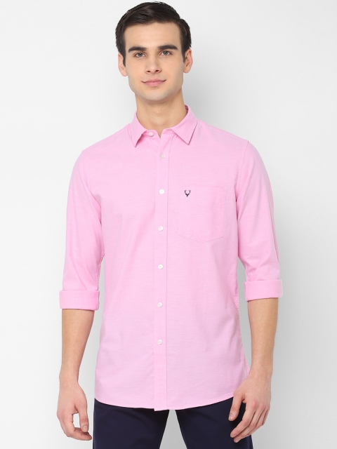 

Allen Solly Men Pink Slim Fit Solid Casual Shirt