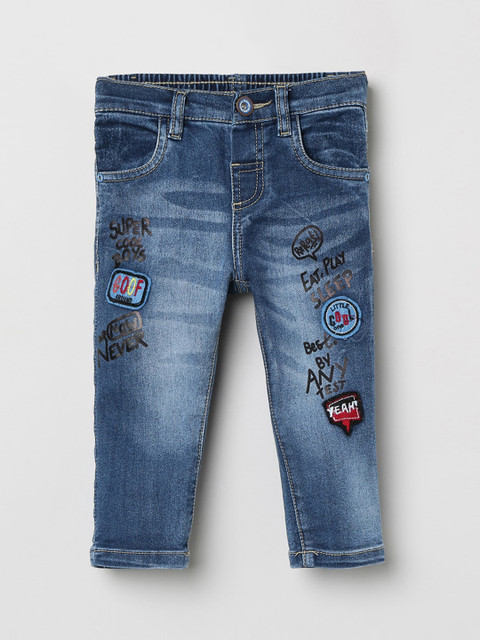 

max Boys Blue Slim Fit Mid-Rise Clean Look Jeans