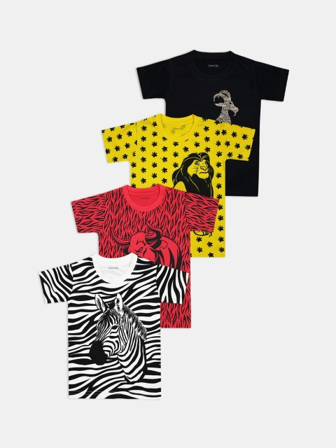 

Luke & Lilly Boys Multicoloured Pack of 4 Printed T-shirt, Multi