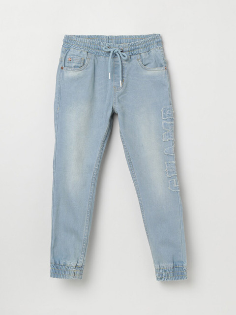 

max Boys Blue Jogger Mid-Rise Clean Look Stretchable Jeans
