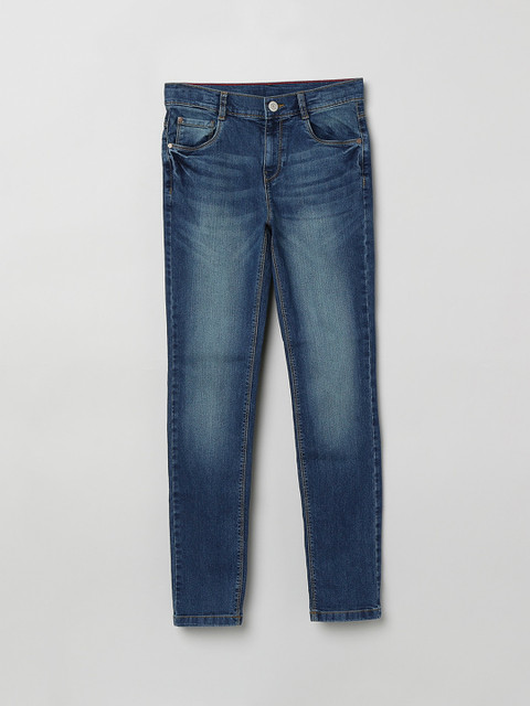 

max Boys Blue Slim Fit Mid-Rise Clean Look Stretchable Jeans