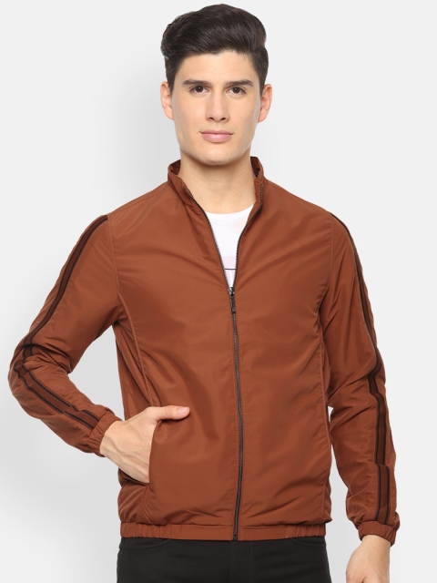 

V Dot Men Brown Solid Bomber