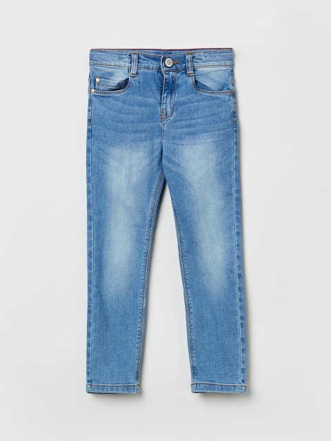 

max Boys Navy Blue Slim Fit Mid-Rise Clean Look Stretchable Jeans