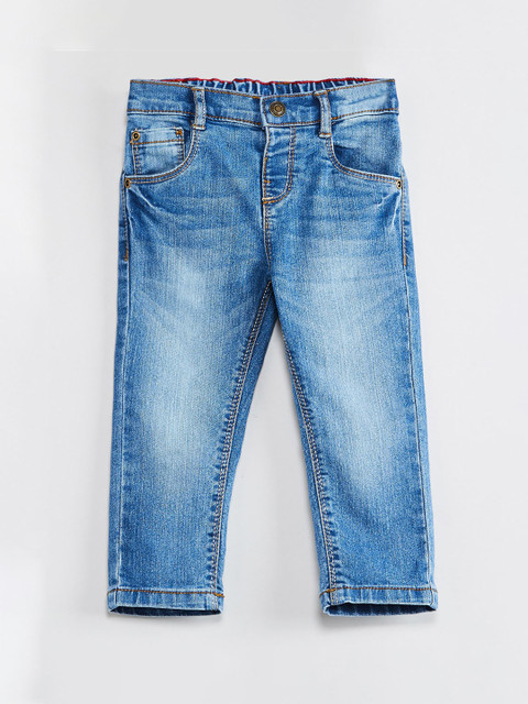 

max Boys Blue Slim Fit Mid-Rise Clean Look Jeans