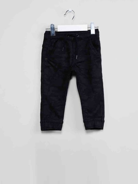 

max Infant Boys Black Jogger Mid-Rise Clean Look Printed Stretchable Jeans
