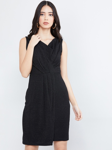 

max Women Black Solid A-Line Dress