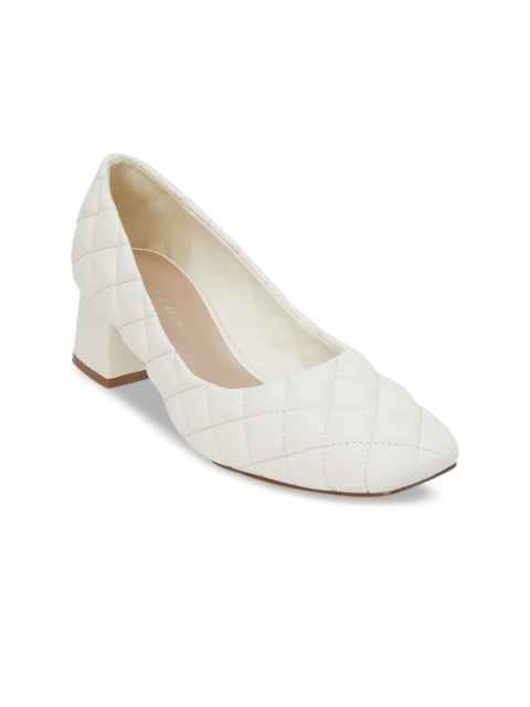 

CHARLES & KEITH Women White Woven Design Pumps