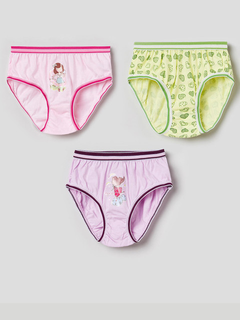 

max Girls Pack Of 3 Assorted Basic Briefs NOS20MCIN09MULTI