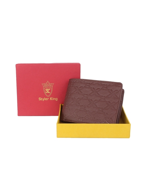 

STYLER KING Men Brown Solid Two Fold Wallet
