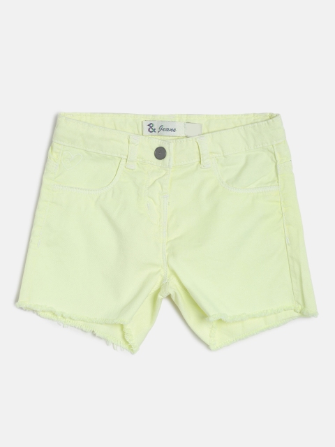 

TALES & STORIES Girls Green Solid Regular Fit Hot Pants