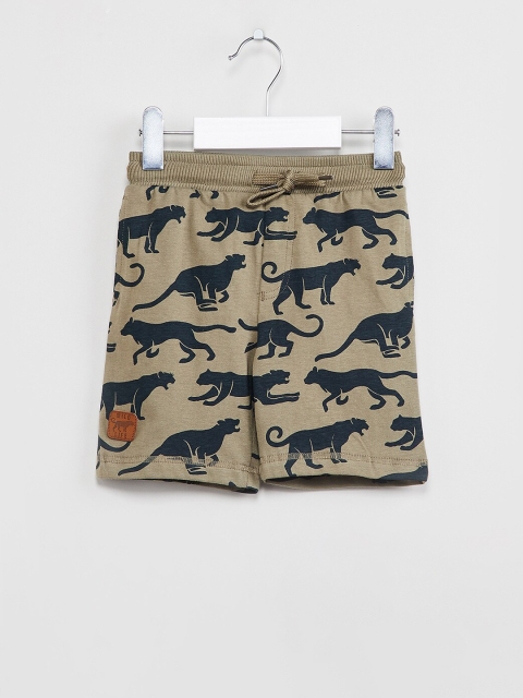 

max Boys Brown Printed Regular Fit Regular Shorts