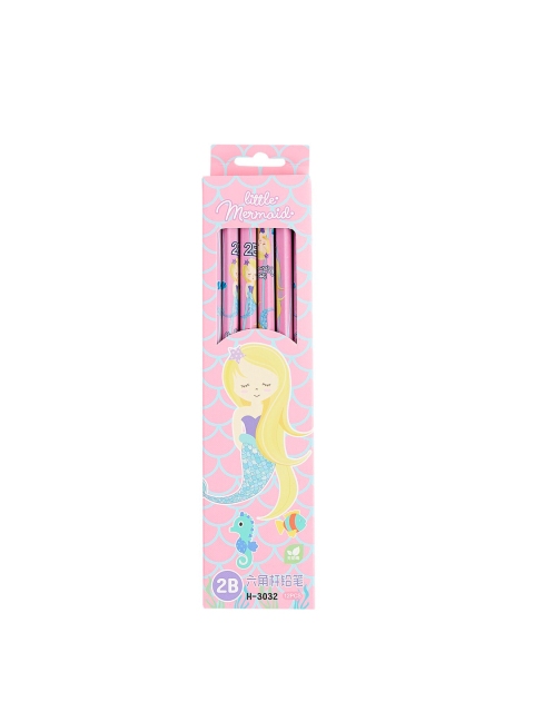 

ToniQ Kids Set Of 12 Pink Mermaid Printed Pencils