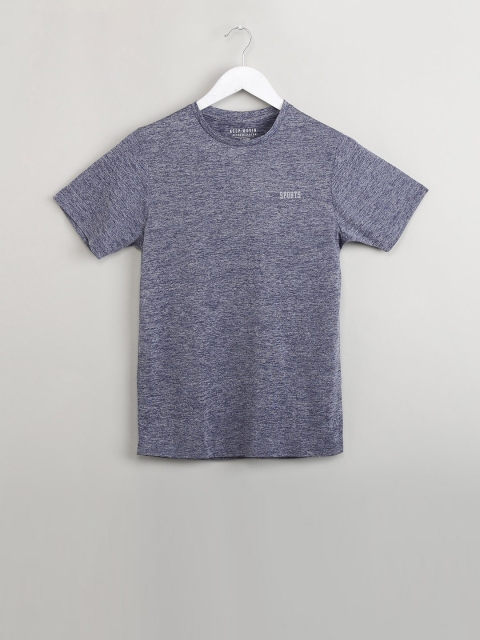 max Boys Navy Blue Heathered T-shirt