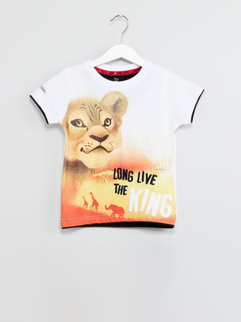 

max Boys Multicoloured Lion King Print Round Neck T-shirt, Multi
