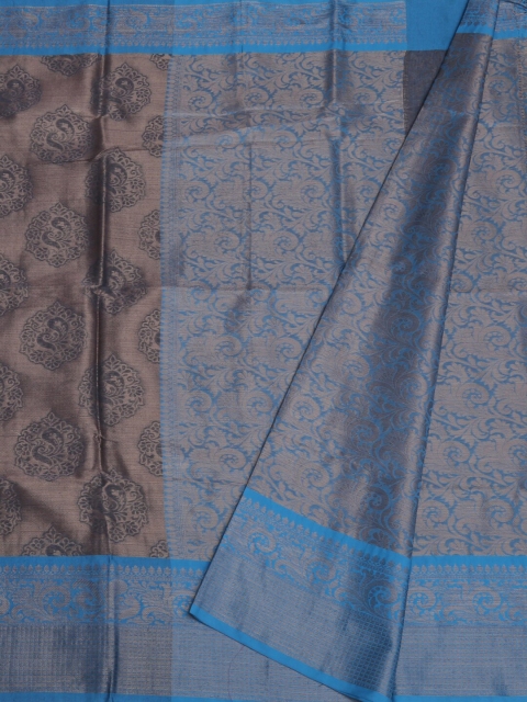 

Pothys Gold-Toned & Blue Tissue Woven Design Saree