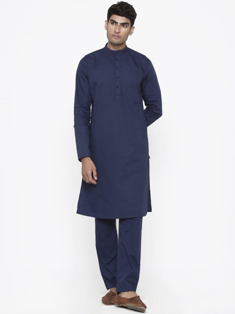 

Tistabene Men Blue Solid Kurta with Pyjamas