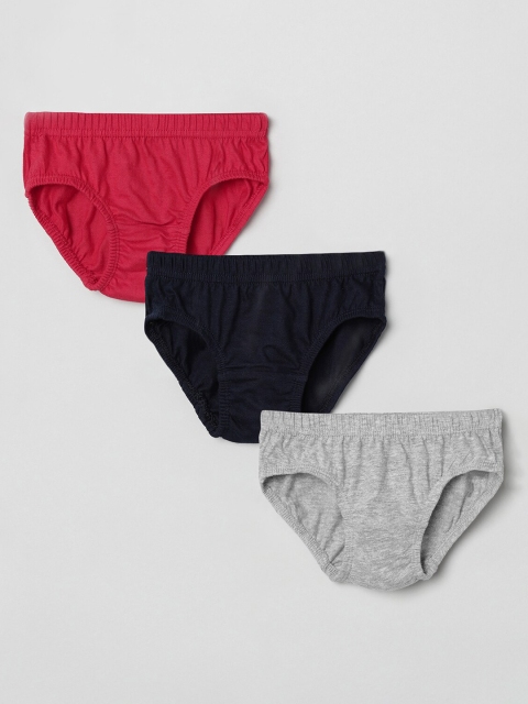

max Boys Pack Of 3 Solid Basic Briefs NOS19WDIN05, Grey