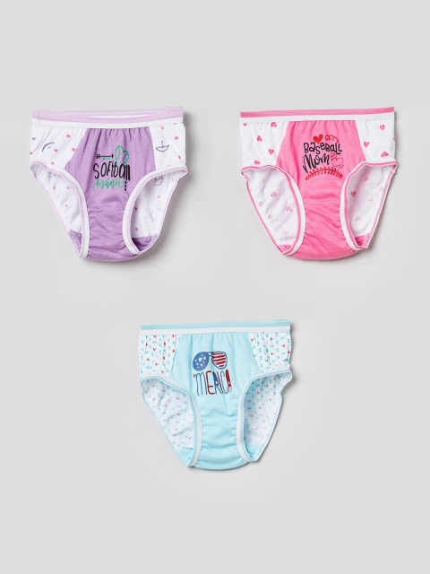 

max Girls Pack Of 3 Assorted Hipster Briefs NOS20SCIN04MULTI