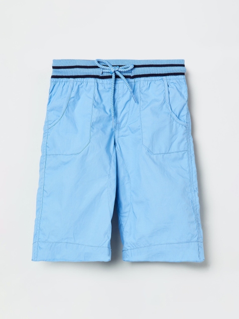 

max Boys Blue Solid Regular Fit Regular Shorts