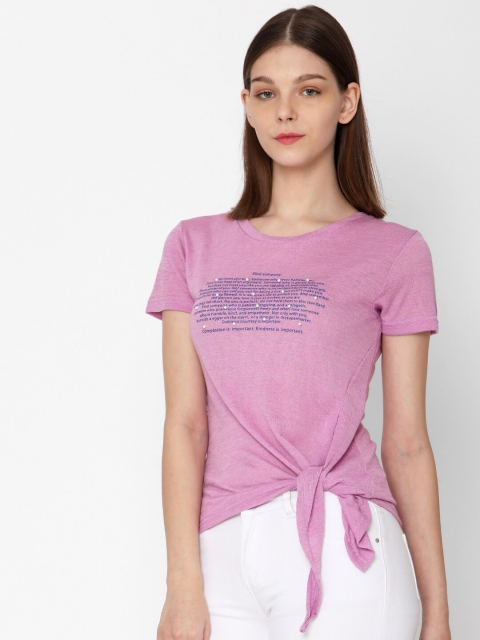 

Deal Jeans Women Purple Printed Top