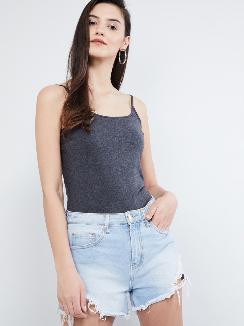 

max Women Grey Solid Camisole NOOSKITTYMELANGE_2