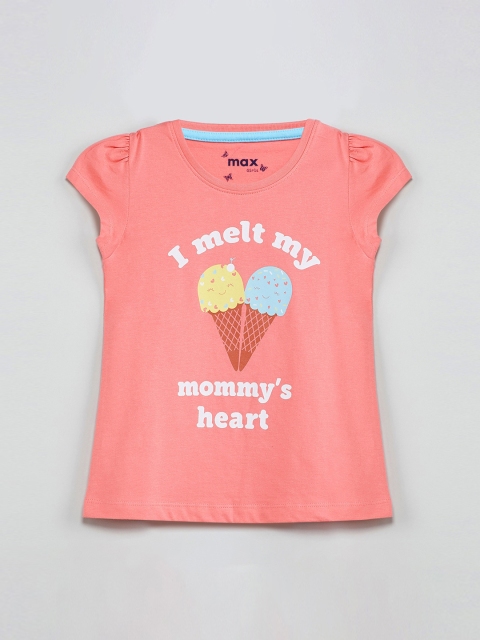 

max Girls Pink Printed Top