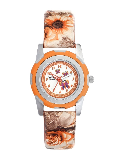 

Fantasy World Unisex Kids Orange & White Analogue Watch FW-007-OR02