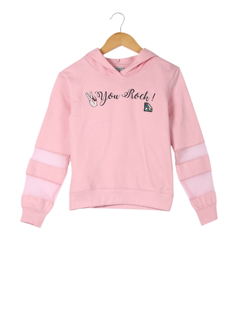 

Cherokee Girls Pink Printed Hooded Sweatshirt