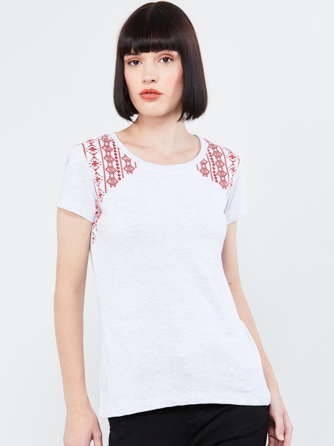 

max Women Grey Printed Top