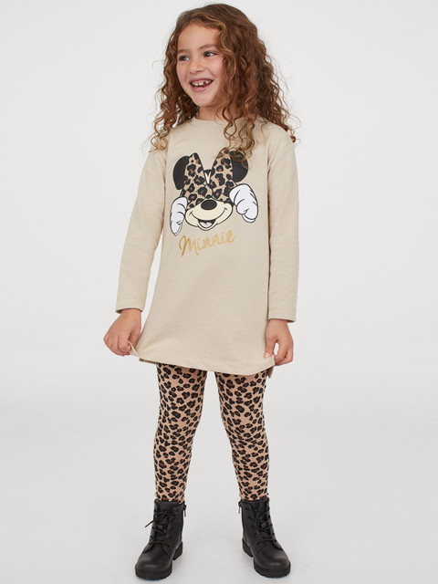 

H&M Girls Beige Printed 2-Piece Printed Set