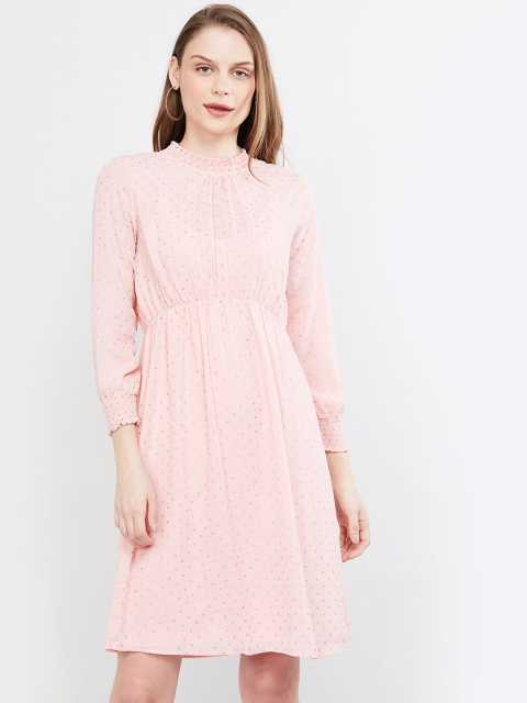 

max Women Pink Striped Bodycon Dress