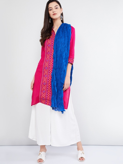 

max Blue Solid Dupatta