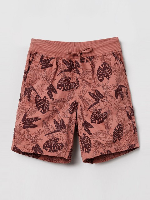 

max Boys Peach-Coloured Printed Regular Fit Regular Shorts