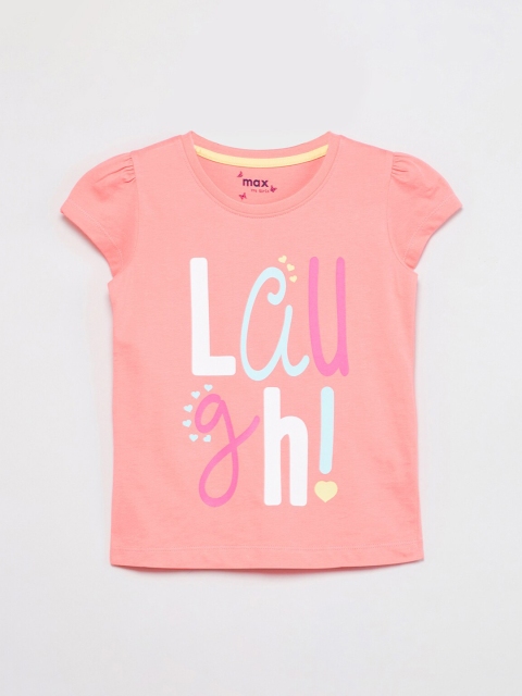 

max Girls Pink Printed Top