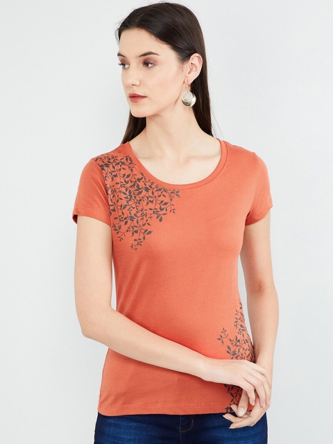 

max Women Rust Printed Top