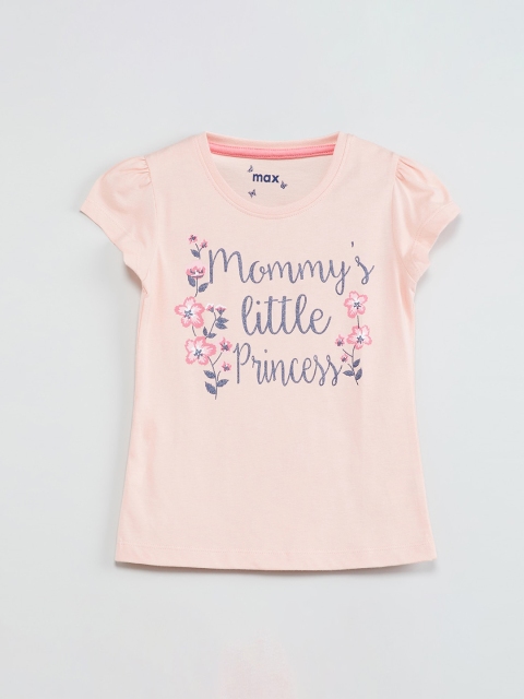 

max Girls Pink Printed A-Line Top