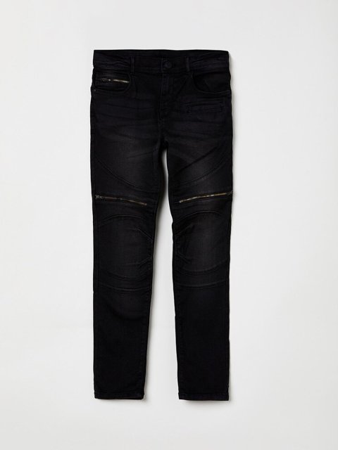 

max Boys Black Slim Fit Mid-Rise Clean Look Jeans
