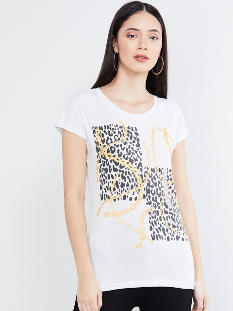 

max Women Grey Printed Top