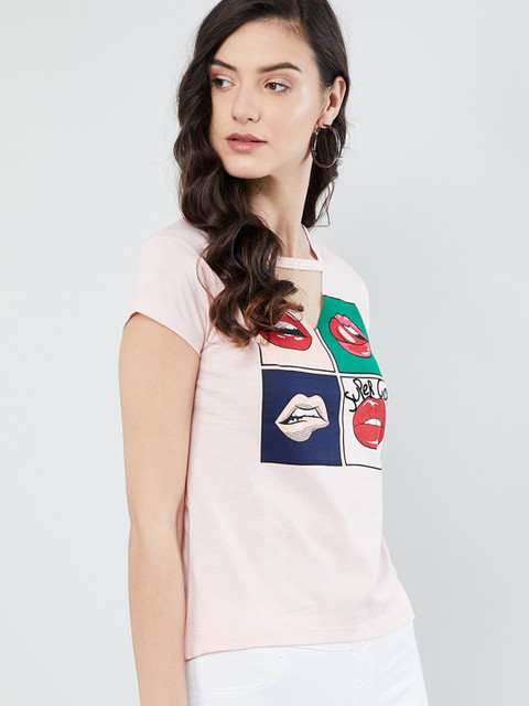 

max Women Pink Printed Top