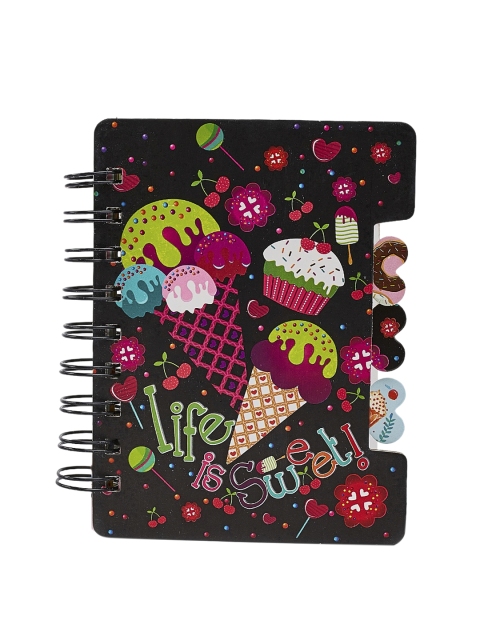 Toniq Kids Black Life Is Sweet & Ice-cream Printed Spiral Notebook