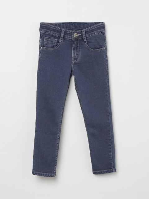 

max Boys Blue Slim Fit Mid-Rise Clean Look Stretchable Jeans