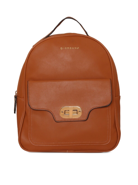 

GIORDANO Women Brown Solid Backpack