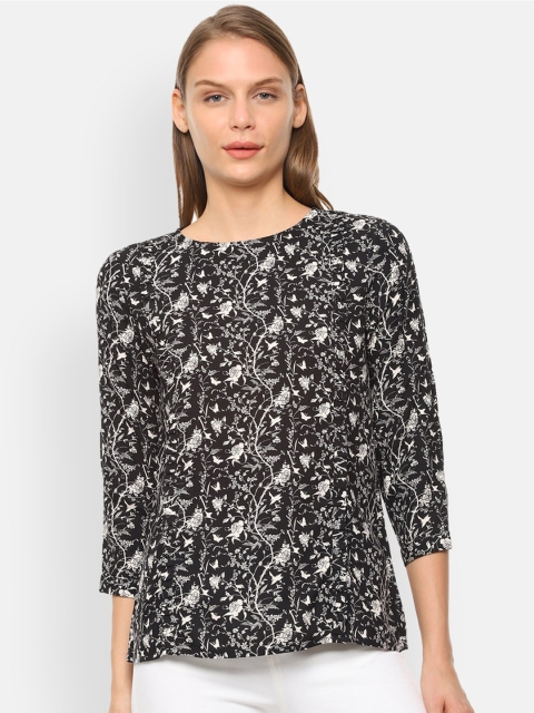 

Van Heusen Woman Black Floral Printed Top