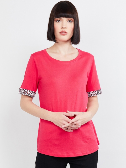 

max Women Pink Solid Top