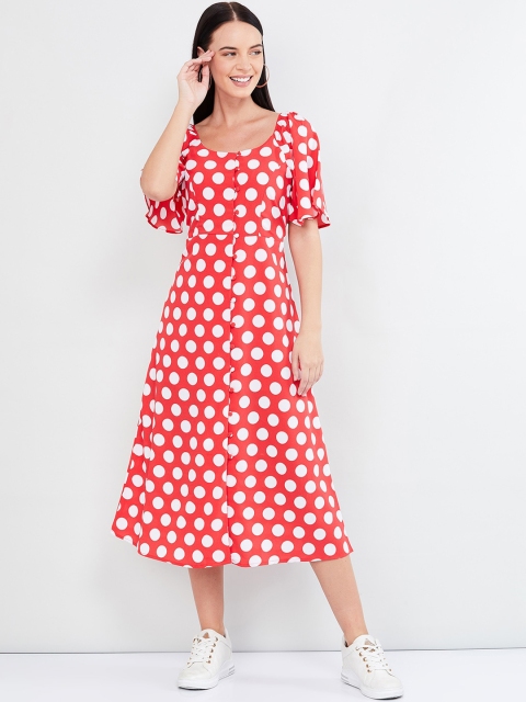 

max Women Pink Printed A-Line Dress